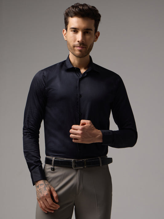 Men's Black Slim Fit Formal Shirt